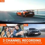 Vantrue N4 3 Channel 4K Dash Cam, 4K+1080P Front and Rear, 1440P+1440P Front and Inside, 1440P+1440P+1080P Three Way Triple Car Camera, IR Night Vision, 24hr Parking Mode, Capacitor, Support 256GB Max