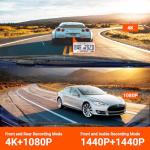 Vantrue N4 3 Channel 4K Dash Cam, 4K+1080P Front and Rear, 1440P+1440P Front and Inside, 1440P+1440P+1080P Three Way Triple Car Camera, IR Night Vision, 24hr Parking Mode, Capacitor, Support 256GB Max