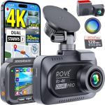ROVE R2-4K Dual Dash Cam with Free 128GB Card
