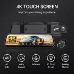 Veement 4K Mirror Dash Cam with Backup Camera