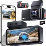 VIRROW 4K Dash Cam Front and Rear with Touch Screen