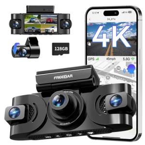 FREEXAR 4K 360° Dash Cam with GPS & Wi-Fi