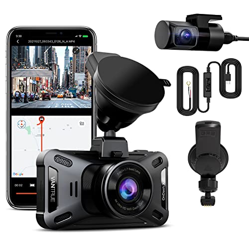 Vantrue X4S Duo Dash Cam+Harewire Kit+GPS Mount