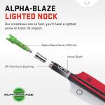 TenPoint Lighted Pro Elite 400-20" Carbon Crossbow Arrows, Pack of 3 - with Alpha-Blaze Lighted Nock & Alpha-Nock HP & HP Aluminum Bushing - Essential for Crossbow Hunting