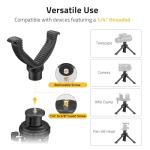 CVLIFE Shooting Rest Tripod - Adjustable Height 360 Degree Rotation V Yoke Stand - Portable Rifle Rest for Target Shooting, Hunting and Outdoor Activities (7.5-15")