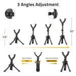 CVLIFE Shooting Rest Tripod - Adjustable Height 360 Degree Rotation V Yoke Stand - Portable Rifle Rest for Target Shooting, Hunting and Outdoor Activities (7.5-15")