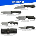 SZCO Full Tang Hunting Knives 5 Pcs - Camping Knife with Pakkawood Handle & Stainless Steel Blade with Sheath - Bowie Knife for Camping & Outdoor Uses for Men