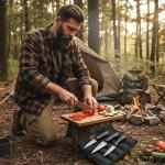 SZCO Full Tang Hunting Knives 5 Pcs - Camping Knife with Pakkawood Handle & Stainless Steel Blade with Sheath - Bowie Knife for Camping & Outdoor Uses for Men