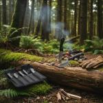 SZCO Full Tang Hunting Knives 5 Pcs - Camping Knife with Pakkawood Handle & Stainless Steel Blade with Sheath - Bowie Knife for Camping & Outdoor Uses for Men