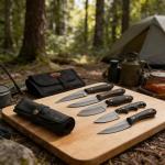 SZCO Full Tang Hunting Knives 5 Pcs - Camping Knife with Pakkawood Handle & Stainless Steel Blade with Sheath - Bowie Knife for Camping & Outdoor Uses for Men