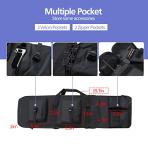 RUBY.Q 32"/37"/46" Rifle Bag, Black/Khaki/Green Tactical Long Rifle Backpack, Portable Shotgun Case for Firearm Storage and Transportation, Suitable for Outdoor Hunting Shooting (37" Black)