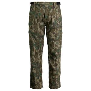 BLOCKER OUTDOORS Finisher Turkey Hunting Cotton Pants – Durable Scent-Control Camo Pants with Adjustable Waist & Multiple Pockets (Large, MO Greenleaf)