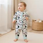 Baby Girl Boy Hunting Clothes Mallard Duck Deer Romper Zipper Jumpsuit Retro Bodysuit Newborn Going Home Outfit Fall (Green, 0-3 Months)