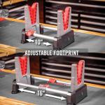 Real Avid Speed Stand | Collapsible Design, Adjustable 10" - 16" Stand for Cleaning & Maintenance | Compact, Portable Range Stand | Lightweight Vise Perfect for Hunting Rifles & Shotguns,Red