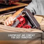 Real Avid Speed Stand | Collapsible Design, Adjustable 10" - 16" Stand for Cleaning & Maintenance | Compact, Portable Range Stand | Lightweight Vise Perfect for Hunting Rifles & Shotguns,Red