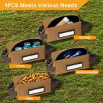 OUUTMEE 4-Pack Tactical Ammo Pouch Loose Sacs, Ammunition Carrier Bag with ID Patches