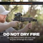 BALLISTA BAT Reverse Draw Compound Mini Crossbow - Crossbow for Hunting, Fishing and Target - Fast 340 fps, Powerful 150lbs, Lightweight 3lbs