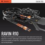 RAVIN R10 Crossbow Package - High-Performance Black Hunting Bow with Helicoil Technology, Crank Handle, and Illuminated Scope - Lightweight, Pre-Assembled, and Accurate - Ideal for Archery & Hunting