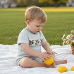 Ayalinggo Baby Boy Summer Clothes Mallard Duck Embroidery Newborn Bubble Romper Short Sleeve Bodysuit Infant Hunting Clothing (Green, 0-3 Months)