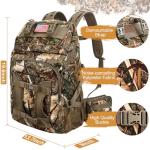 MoiShow Hunting Backpack, Outdoor Hunting Pack with Rifle Holder, Hunting Backpacks for Men, Hunting Bag with Waterproof Rain Cover