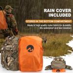 MoiShow Hunting Backpack, Outdoor Hunting Pack with Rifle Holder, Hunting Backpacks for Men, Hunting Bag with Waterproof Rain Cover