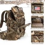 MoiShow Hunting Backpack, Outdoor Hunting Pack with Rifle Holder, Hunting Backpacks for Men, Hunting Bag with Waterproof Rain Cover
