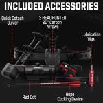 Barnett Wildcat CRX Crossbow Bundle – Includes Bonus Arrow & Broadheads + Scope, Rope Cocking Device, Quiver, 3 Arrows & Neoprene Cover – Tactical 280 FPS Lightweight Hunting Crossbow