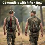 Maelstrom Hunting Backpack for Men Women, Waterproof Hunting Pack with Rain Cover, Long-Lasting 35L Camo Tactical Day Pack for Rifle Bow Gun