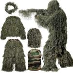 MOPHOTO 5 in 1 Ghillie Suit 3D Camouflage Hunting Suits - Jacket, Pants, Hood, Carry Bag for Adults & Youth, M/L/XL/XXL