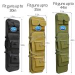 RUBY.Q 32"/37"/46" Rifle Bag, Black/Khaki/Green Tactical Long Rifle Backpack, Portable Shotgun Case for Firearm Storage and Transportation, Suitable for Outdoor Hunting Shooting (46" Black)