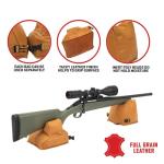 Allen Company Longmont Leather Filled Front & Rear Shooting Rest Combo, Light Brown