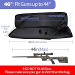 RUBY.Q 32"/37"/46" Rifle Bag, Black/Khaki/Green Tactical Long Rifle Backpack, Portable Shotgun Case for Firearm Storage and Transportation, Suitable for Outdoor Hunting Shooting (46" Black)