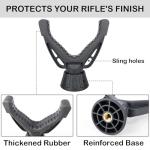 360° Rotating V Yoke Shooting Rest for Rifle Compatible with Shooting Stick Hunting Tripod, Gun Tripod and Monopod for Hunting & Outdoor Activities