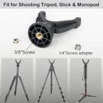360° Rotating V Yoke Shooting Rest for Rifle Compatible with Shooting Stick Hunting Tripod, Gun Tripod and Monopod for Hunting & Outdoor Activities
