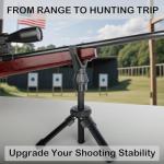 360° Rotating V Yoke Shooting Rest for Rifle Compatible with Shooting Stick Hunting Tripod, Gun Tripod and Monopod for Hunting & Outdoor Activities