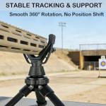 360° Rotating V Yoke Shooting Rest for Rifle Compatible with Shooting Stick Hunting Tripod, Gun Tripod and Monopod for Hunting & Outdoor Activities