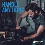 MTech USA – Fixed Blade Knife – Black Stainless Steel Blade with Black Carved G10 Handle, Full Tang, Includes 1680D Nylon Sheath - Hunting, Camping, Survival, Tactical, EDC – MT-20-39