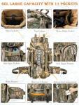 NEW VIEW Hunting Backpacks for Men 60L, Camo Hunting Bags for Deer Elk, Waterproof Large Pack with Rain Cover