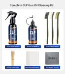 NIMOSY CLP Gun Cleaning Oil Kit-Includes 3.4oz Gun Oil 2oz Needle Lubricant, Gun Brushes Reusable Cloth Swabs and Patches,Gun Accessories Cleaner for Rifle Pistol Firearm Maintenance Gifts for Men