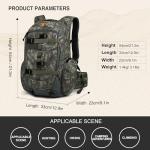 Mardingtop Camo Hunting Backpack for Bow Rifle Gun，Large Capacity Tactical Hunting Day Pack with Rain Cover for Hunting Camping Hiking