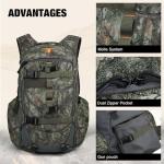 Mardingtop Camo Hunting Backpack for Bow Rifle Gun，Large Capacity Tactical Hunting Day Pack with Rain Cover for Hunting Camping Hiking