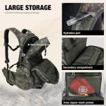 Mardingtop Camo Hunting Backpack for Bow Rifle Gun，Large Capacity Tactical Hunting Day Pack with Rain Cover for Hunting Camping Hiking