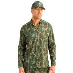 Nomad Men's Ambush Long Sleeve Button Down Camo Hunting Shirt, Mossy Oak Greenleaf, X-Large