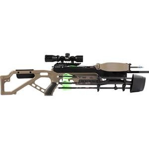 EXCALIBUR Micro Extreme Accurate Lightweight Compact CeaseFire Safety Hunting Archery Crossbow - Scope, Rings, 4 Quill 16.5" Arrows, 4-Arrow Quiver Included