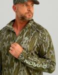 Nomad Men's Mirage 1/4 Zip, Performance Hunting Pullover Shirt, Mossy Oak Bottomland, X-Large