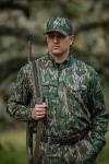 Nomad Men's Ambush Long Sleeve Button Down Camo Hunting Shirt, Mossy Oak Greenleaf, X-Large