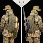 MOXULE Hunting Backpack Waterproof Pack: 25L Hunting Gear with Rain Cover,Hunting Day Pack with Rifle Bow Gun Holder (Green)
