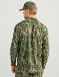Nomad Men's Ambush Long Sleeve Button Down Camo Hunting Shirt, Mossy Oak Greenleaf, X-Large