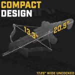 Barnett Demun Accu Strike Pro Mini Crossbow - Two Stage Break Action Cocking Mechanism, Reflex Red/Green Dot Sight, Flip Down Foregrip, 7 inch Bolts (5 Included), 210fps, Black Camo, Retractable Sling