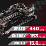 Barnett - Hyper Raptor T-REX Crossbow - 440 FPS Hunting Crossbow w/De-Cocking & Floating TriggerTech - High-Speed Bow w/Scope, Arrows & Quiver - Ultimate Precision & Power